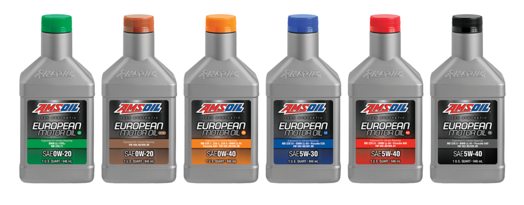 Amsoil synthetic car engine motor oil European formula product range
