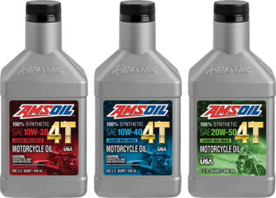 Amsoil synthetic motorcycle oil 4T product range 