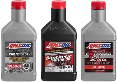 Amsoil synthetic car engine motor oil product range